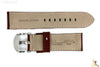 Bandenba 24mm Genuine Brown Textured Leather Panerai White Stitched Watch Band - Forevertime77