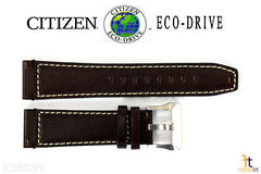 Citizen 59-S52829 Original Replacement 23mm Brown Leather Watch Band Strap