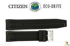 Citizen 59-S51798 Original Replacement 22mm Black Rubber Watch Band Strap