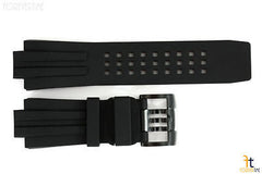 Luminox 1500 1510 22mm Deep Diver Black PU Rubber Watch Band Black Buckle
