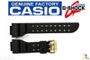 CASIO GW-225A-1J G-Shock 18mm Black Rubber Watch BAND Strap Gold Tone Buckle - Forevertime77