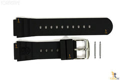 Luminox 3001.BO Navy Seal 22mm Black Rubber Watch Band Strap w/ 2 Pins 3000