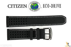 Citizen 59-S52960 Original Replacement 23mm Black Leather Watch Band Strap