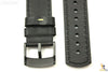 Suunto Elementum Original Black / Yellow Leather Watch Band Strap Kit w/ 2 Pins - Forevertime77