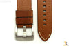 ALFA 20mm Genuine Brown Smooth Leather Watch Band Strap Anti-Allergic Heavy Duty - Forevertime77