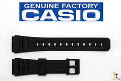 Casio 71604002 Genuine Factory Replacement Black Rubber Watch Band fits F-105W F-106W F-28W F-91W F-93W F-94WA