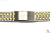 20mm Stainless Steel Metal (Two-Tone) Adjustable Watch Band Strap - Forevertime77