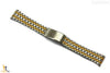 20mm Stainless Steel Metal (Two-Tone) Adjustable Watch Band Strap - Forevertime77