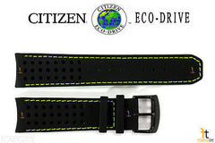 Citizen AT7035-01E Original Replcement 23mm Black Leather Watch Band Strap