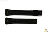 18mm Black Stainless Steel Metal Adjustable Clasp Watch Band w/ Gold Inserts - Forevertime77