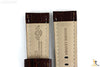 Bandenba 24mm Genuine Dark Brown Crocodile Grain Leather Stitched Watch Band - Forevertime77