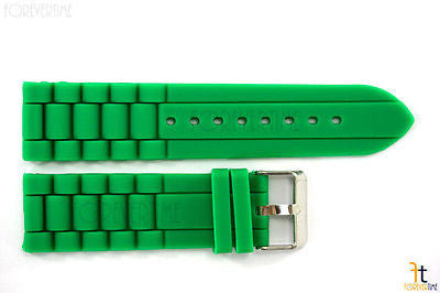 24mm Green Silicon Rubber Watch BAND Strap - Forevertime77
