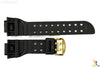 CASIO GW-225A-1J G-Shock 18mm Black Rubber Watch BAND Strap Gold Tone Buckle - Forevertime77