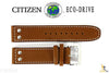 Citizen 59-S52724 Original Replacement 22mm Brown Leather Watch Band Strap - Forevertime77