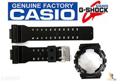 CASIO G-Shock GA-100CF-1A Original BLACK Rubber Watch BAND & BEZEL Combo