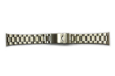 22mm Stainless Steel Metal (Silver Tone) Adjustable (6 Links) Watch Band Strap - Forevertime77