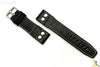 ALFA 20mm Black Genuine Smooth Leather RIVET Watch Band Strap Anti-Allergic - Forevertime77