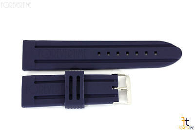 24mm Fits Kenneth Cole Navy Blue Silicon Rubber Watch BAND Strap - Forevertime77