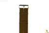 22mm Heavy Duty High End Golden Brown Woven Fits Hamilton Watch Band 3 Loops - Forevertime77