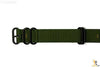 20mm Fits Luminox Nylon Woven  Green Watch Band Strap 4 Black S/S Rings - Forevertime77