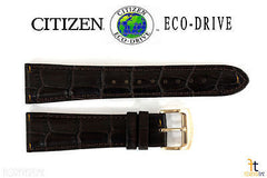 Citizen 59-S52482 Original Replacement 22mm Dark Brown Leather Watch Band Strap