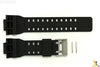16mm Fits CASIO GDF-100BB G-Shock Black Rubber Watch Band w/2 Pins - Forevertime77