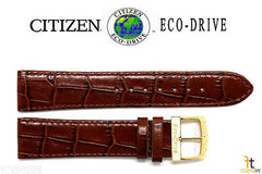 Citizen 59-S51352 Original Replacement 20mm Brown Leather Watch Band 59-S51526 59-S51267