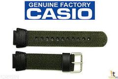 CASIO SGW-300HB-3AV Original 18mm Green Leather / Nylon Watch BAND Strap