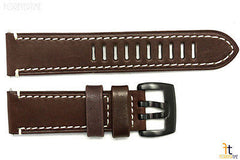 Luminox 1807 Field Auto 23mm Dark Brown Leather Watch Band Strap