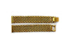 14mm Stainless Steel Metal (Gold Tone) Woven Ladies Watch Band Strap - Forevertime77