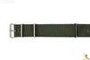 20mm Heavy Duty High End Fits Swiss Army Sage Green Woven Watch Band 3 Loops - Forevertime77