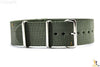 20mm Heavy Duty High End Fits Swiss Army Sage Green Woven Watch Band 3 Loops - Forevertime77