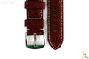 Bandenba 22mm Genuine Brown Textured Leather Panerai White Stitched Watch Band - Forevertime77