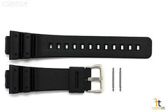 16mm Compatiblem Fits CASIO DW-6900 G-Shock Black Rubber Watch BAND Strap DW-6600 w/ 2 Pins