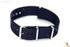 22mm Heavy Duty High End Navy Blue Woven Fits Hamilton Watch Band Strap 3 Loops - Forevertime77