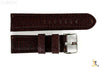 Bandenba 24mm Genuine Dark Brown Textured Leather Panerai Stitched Watch Band - Forevertime77