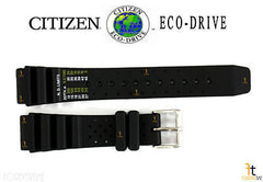 Citizen 59-S53408 Original Replacement 20mm Black Rubber Watch Band 59-S53198 59-S53155 59-S06105 59-S53197