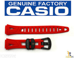 CASIO STR-300S-4V 16mm Original Red Rubber Watch Band Strap