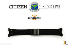 Citizen C652-S030480 Original Replacement 25mm Black Rubber Watch Band JR3155-03E  With pins