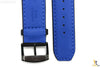 Citizen 59-S52630 Original Replacement 23mm Black Leather Watch Band Strap w/ Blue Stitching - Forevertime77