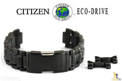 Citizen 59-S04068 Original Replacement 22mm Black Two-Tone Stainless Steel Watch Band Bracelet
