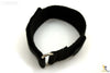 18mm Nylon Woven Black Watch Band Strap Stainless Steel  Ring - Forevertime77