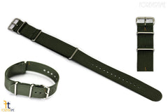 22mm Heavy Duty High End Sage Green Woven Fits Hamilton Watch Band Strap 3 Loops