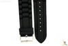 22mm Fits Fossil Black Silicon Rubber Watch BAND Strap - Forevertime77