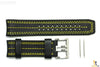 Luminox 1138 Tony Kanaan 26mm Leather Black / Yellow Watch Band Strap 1130 - Forevertime77