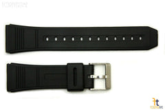 22mm Compatible Fits CASIO DBC-62 Data Bank Black Rubber Watch BAND Strap (Plain)