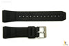 22mm Fits CASIO DBC-62 Data Bank Black Rubber Watch BAND Strap (Plain) - Forevertime77