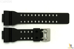 16mm Compatible Fits CASIO GA-100 G-Shock Black Rubber Watch Band GA-110 GA-120 GA-300