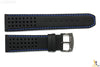 Citizen 59-S52630 Original Replacement 23mm Black Leather Watch Band Strap w/ Blue Stitching - Forevertime77