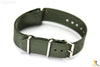 22mm Heavy Duty High End Sage Green Woven Fits Hamilton Watch Band Strap 3 Loops - Forevertime77